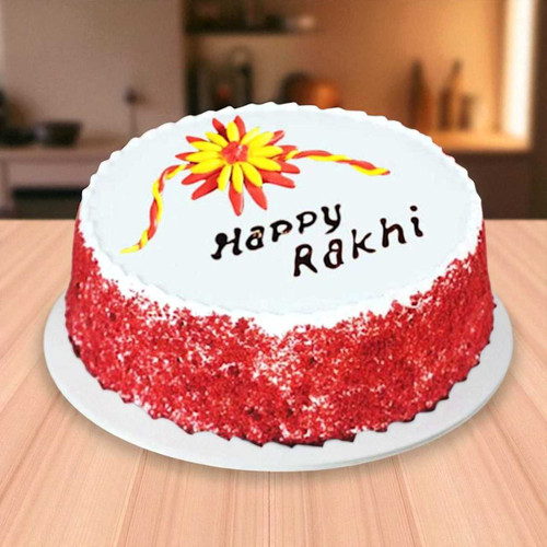 Rakhi Delight: Red Velvet Cake 2lbs by Holiday Inn JNK-4426