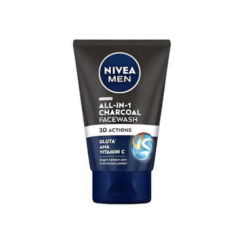 NIVEA Men All-in-1 Charcoal Face Wash (3D Action) 100g