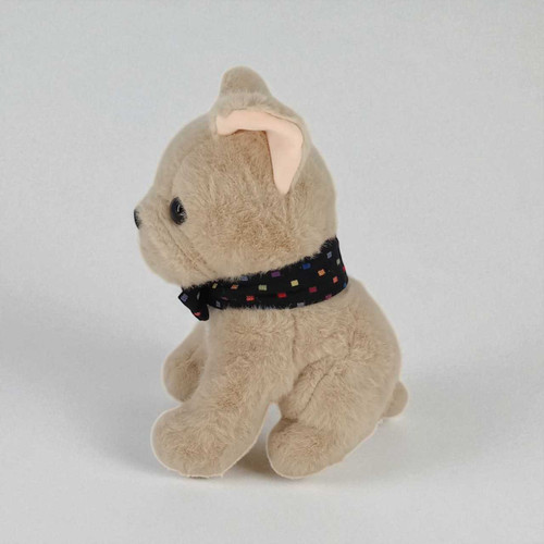 Light Brown Plush French Bulldog with Black Scarf VT-1318