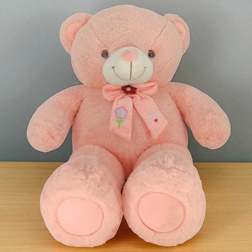 31 In. Soft Pink Teddy with Pretty Bow