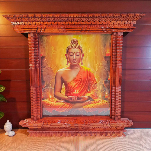 Traditional Akhi Jhyāl Window Frame - Medium Size