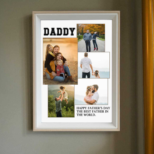 Personalise Stand Photo Frame With Wooden Border SK-636
