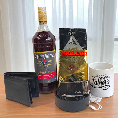 Father’s Day Gift Combo with Rum 1L, Mug & Stylish Accessories JNK-4479