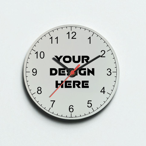Round Glass Clock with Personalize Photo