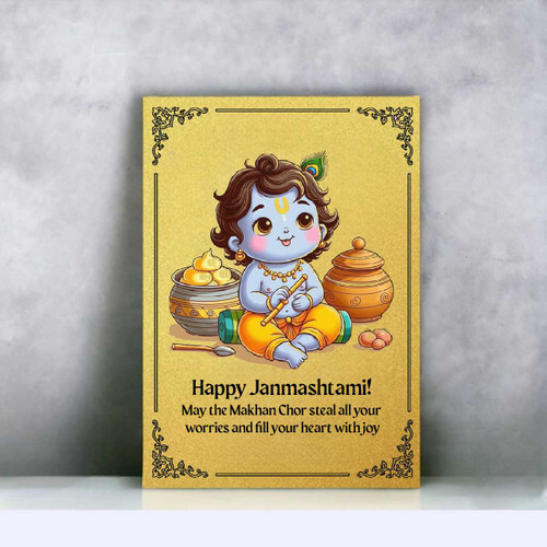 Makhan Chor Krishna Metal Frame RJM-5