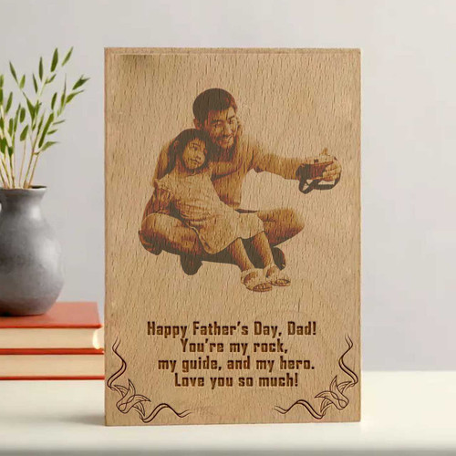Personalise Wooden Plaque Board with Message & Photo SK-671