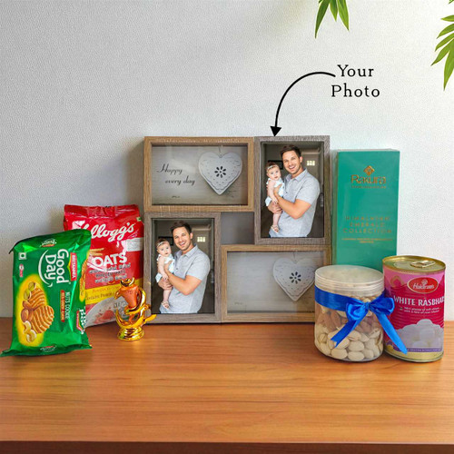 Sweet Moments Gift with Photo Frame & OM Ganesha Statue JNK-4532