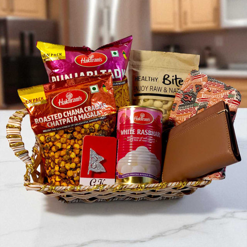 Food combo package with Label pin and Dhaka Topi For Dad and Beautiful Wallet For Mom BPL-90