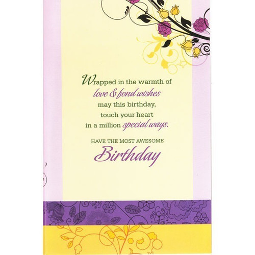 On Your Birthday With Warm Thoughts - Greeting Card - Send gifts to Nepal