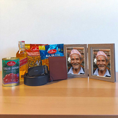Personalize Double Sided Frame & Gift Combo for Dad JSR-488