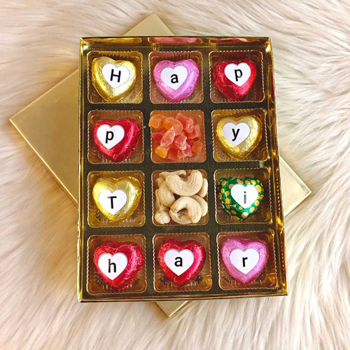 Tihar Gift Box with Chocolates & Dry Nuts JNK-4658