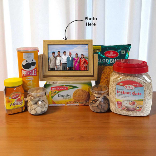 Dashain Special Gift Combo with Snacks & Photo Frame JNK-4672