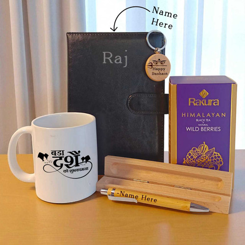 Bada Dashain Personalized Gift Combo & Rakura Tea JNK-4674