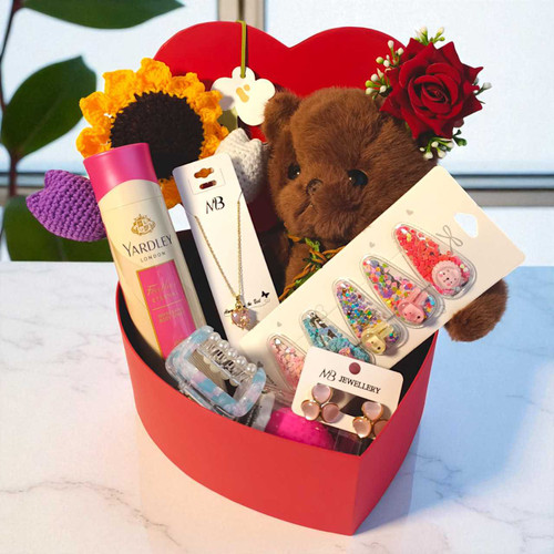 Teddy with Stylish Gift Box for Her JNK-4686