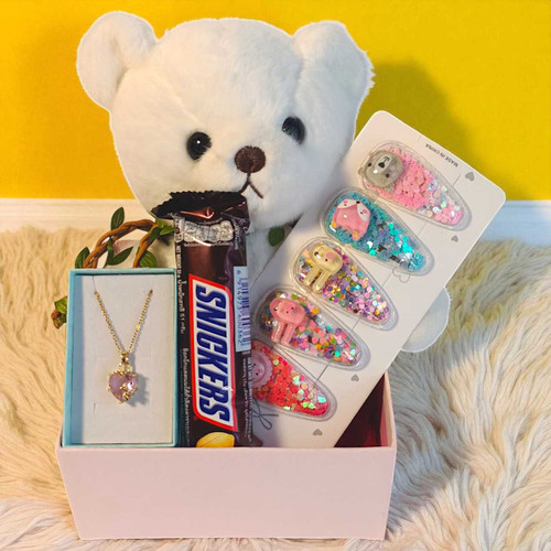Teddy with Charming Gift Box for Her JNK-4688