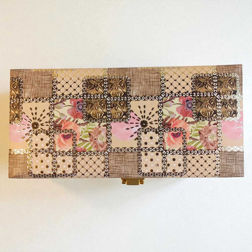 Stylish Vibrant Design Envelope With Golden Lock BOX-13