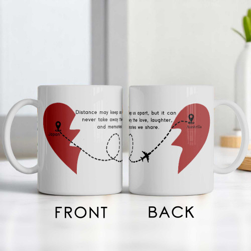 Distance United By Personalized Mug BPL-264