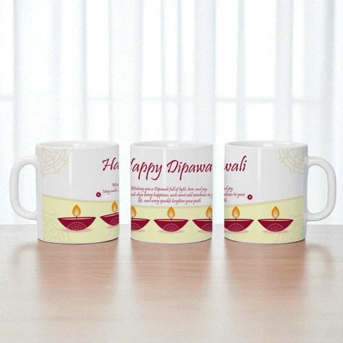 Happy Dipawali Greeting Printed Ceramic Mug BPL-300