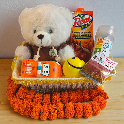 Kids Joy Essentials and Bhai Tika sagun Combo Basket BPL-315
