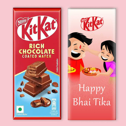 Happy Bhai Tika Printed Nestle Kitkat Chocolate Coated Wafer BPL-428