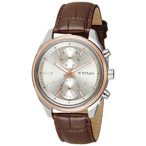 Titan Neo Chronograph Silver Dial Men's Watch-1733KL02
