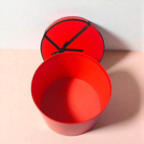 Red Round Shape Paper Box - Big Size PKG-PB-120