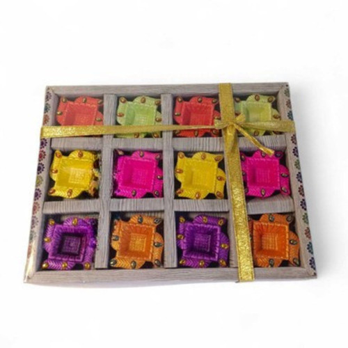 Multicolor Festive Diyo Set (12 pcs Included)