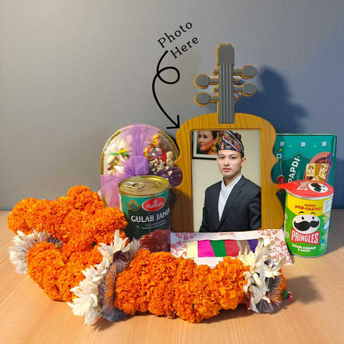 Tihar Special Hamper for Brother with Bhai Masala and Custom Gift JSR-541 Tihar Special Hamper for Brother with Bhai Masala and Custom Gift JSR-541