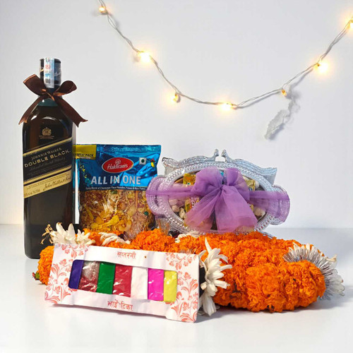 Tihar Premium Festive Hamper With Beverage Combo SK-1014 Tihar Premium Festive Hamper With Beverage Combo SK-1014