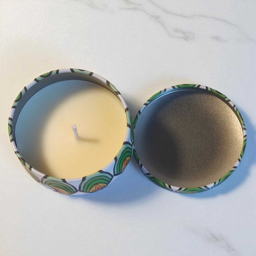 Pink & Green Mandala Design Scented Candle 