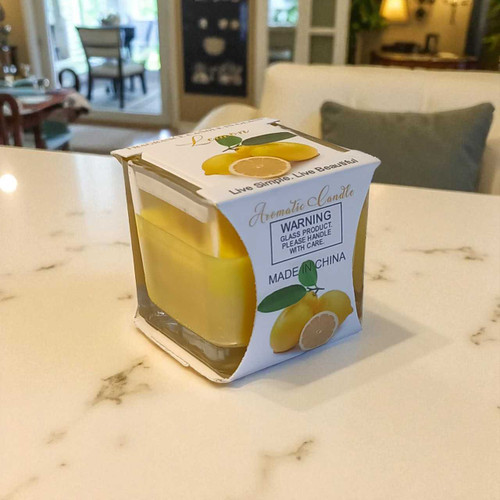 Aromatic Bliss Scented Candle - Yellow 