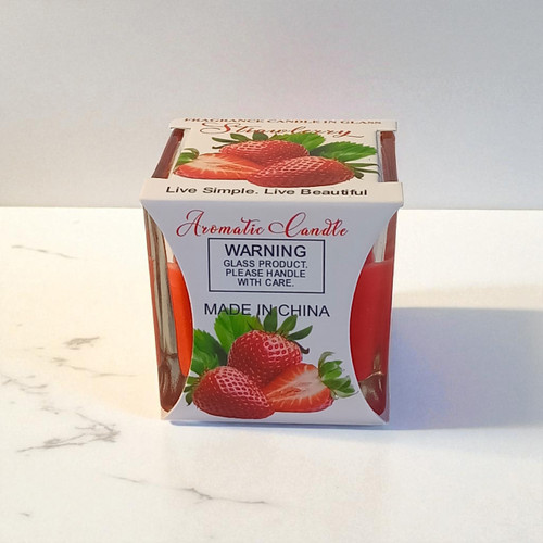 Aromatic Bliss Scented Candle Glass - Red