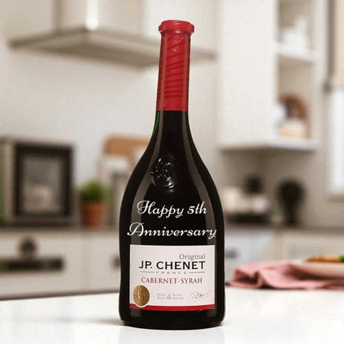 Happy Anniversary Engraved Personalized JP Chenet Original Cabernet-Syrah 750ml (Red Wine) BPL-460 Happy Anniversary Engraved Personalized JP Chenet Original Cabernet-Syrah 750ml (Red Wine) BPL-460