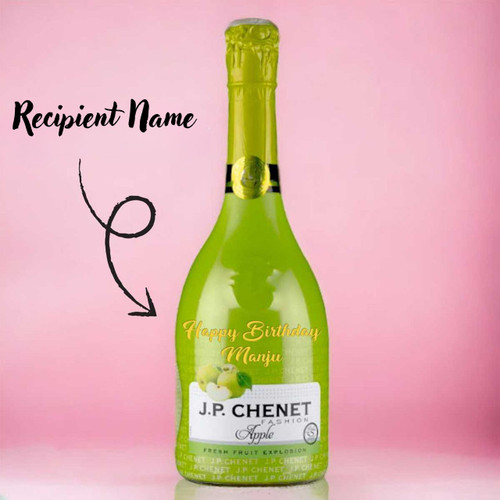Birthday Celebration Personalized JP Chenet Fashion Apple Red Wine 750 ml