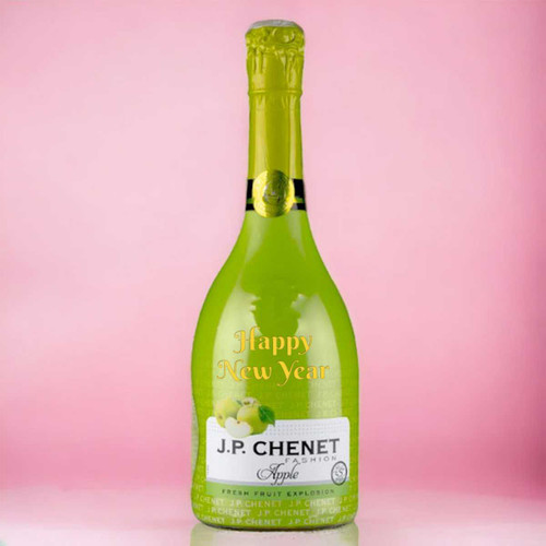 Happy New Year Engraved JP Chenet Fashion Apple Red Wine 750 ml BPL-479
