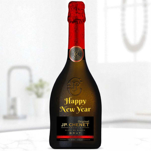 Happy New Year Engraved JP Chenet Original Brut Sparkling Wine 750ml BPL-483 Happy New Year Engraved JP Chenet Original Brut Sparkling Wine 750ml BPL-483