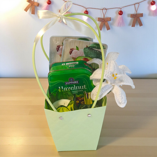 Self-Care Bliss Gift Bag for Her with Crochet lily