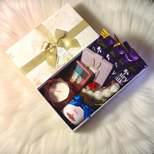Beauty, Candle & Chocolate Delight Box for Her JNK-5025