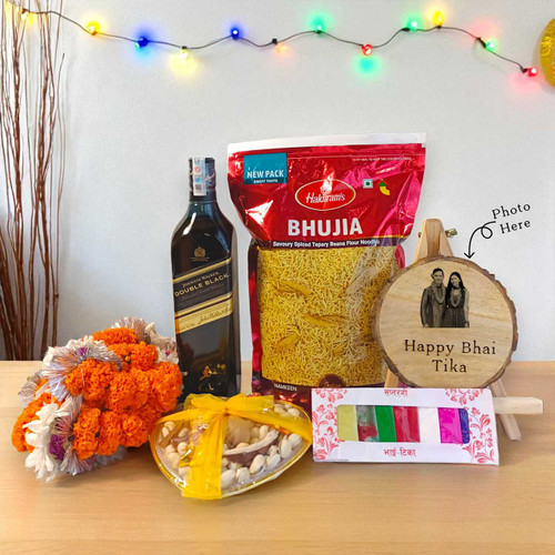 Bhaitika Gift Combo with Whisky 1000ml & Wooden Log JNK-5043 Bhaitika Gift Combo with Whisky 1000ml & Wooden Log JNK-5043