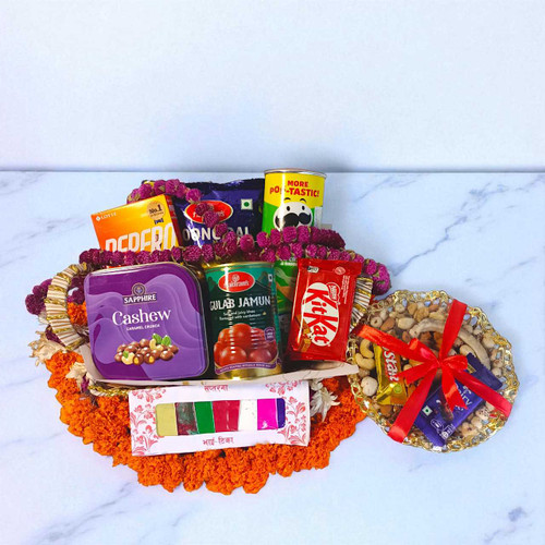 Snacks with Mala & Tika Gift for Brother JNK-5052 Snacks with Mala & Tika Gift for Brother JNK-5052