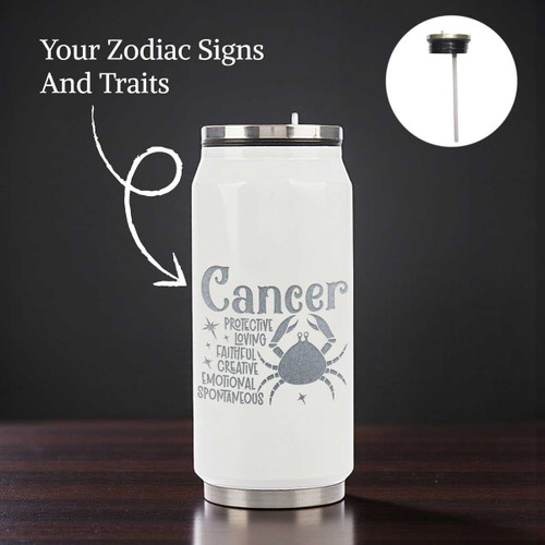Cancer Zodiac Sign Printed Starbucks Straw Bottle BPL-555 Cancer Zodiac Sign Printed Starbucks Straw Bottle BPL-555