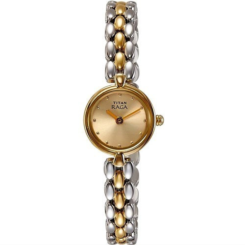 Titan Raga Champagne Dial Analog Watch for Women (2444BM04)