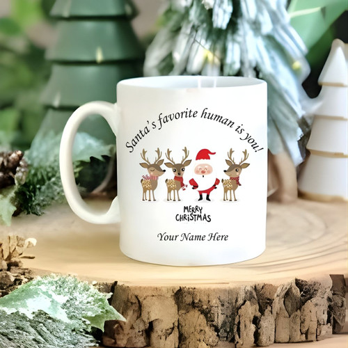 Santa's Favourite Human Is You Printed Ceramic Mug Santa's Favourite Human Is You Printed Ceramic Mug