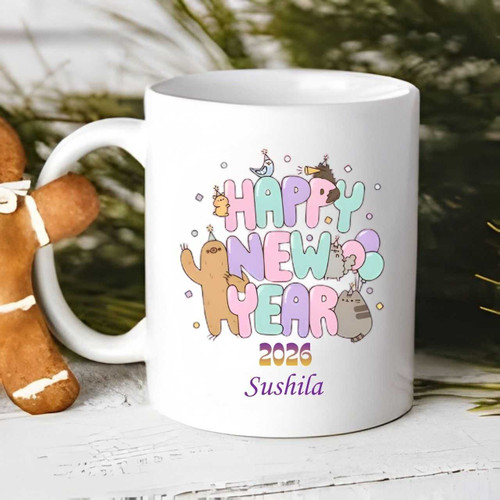 Personalized Happy New Year 2026 Printed Ceramic Mug BPL-608 Personalized Happy New Year 2026 Printed Ceramic Mug BPL-608