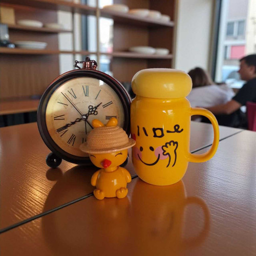 Alarm Clock, Mug & Cute Dashboard Decor Combo SPM-63