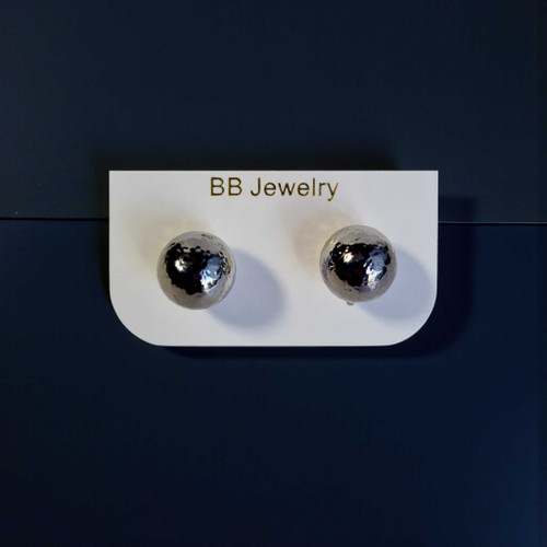 Grey Ball Stud Earrings JR-314