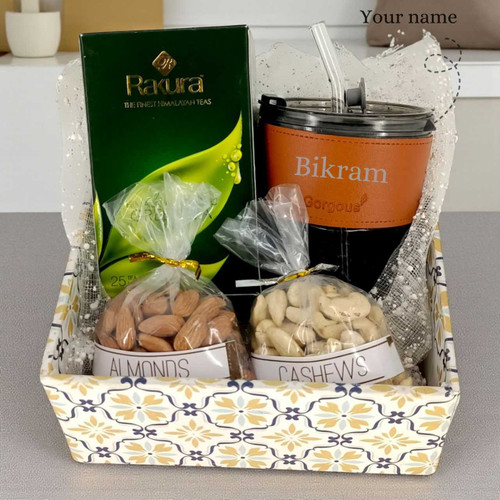 Rakura Tea, Glass Sipper & Dry Nuts JNK-5236