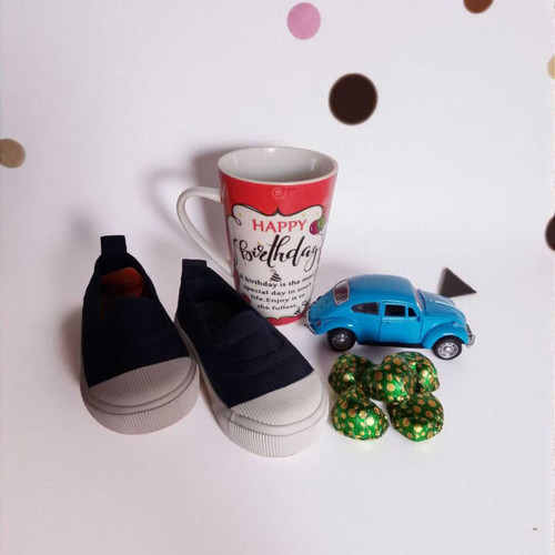 Birthday Gift Set: Chocolates, Mug, Toy Car & Cute Shoes SPM-110
