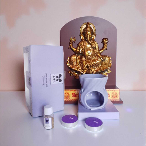 Aromatic Blessings Gift Set: Ganesh & Vaporizer SPM-124