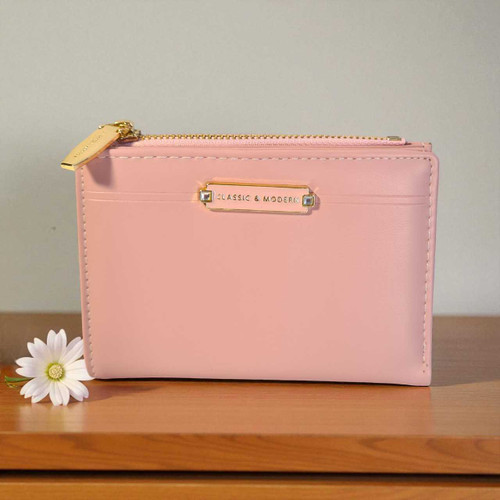 Elegant Classic & Modern Women’s Wallet in Soft Pink BG-1529